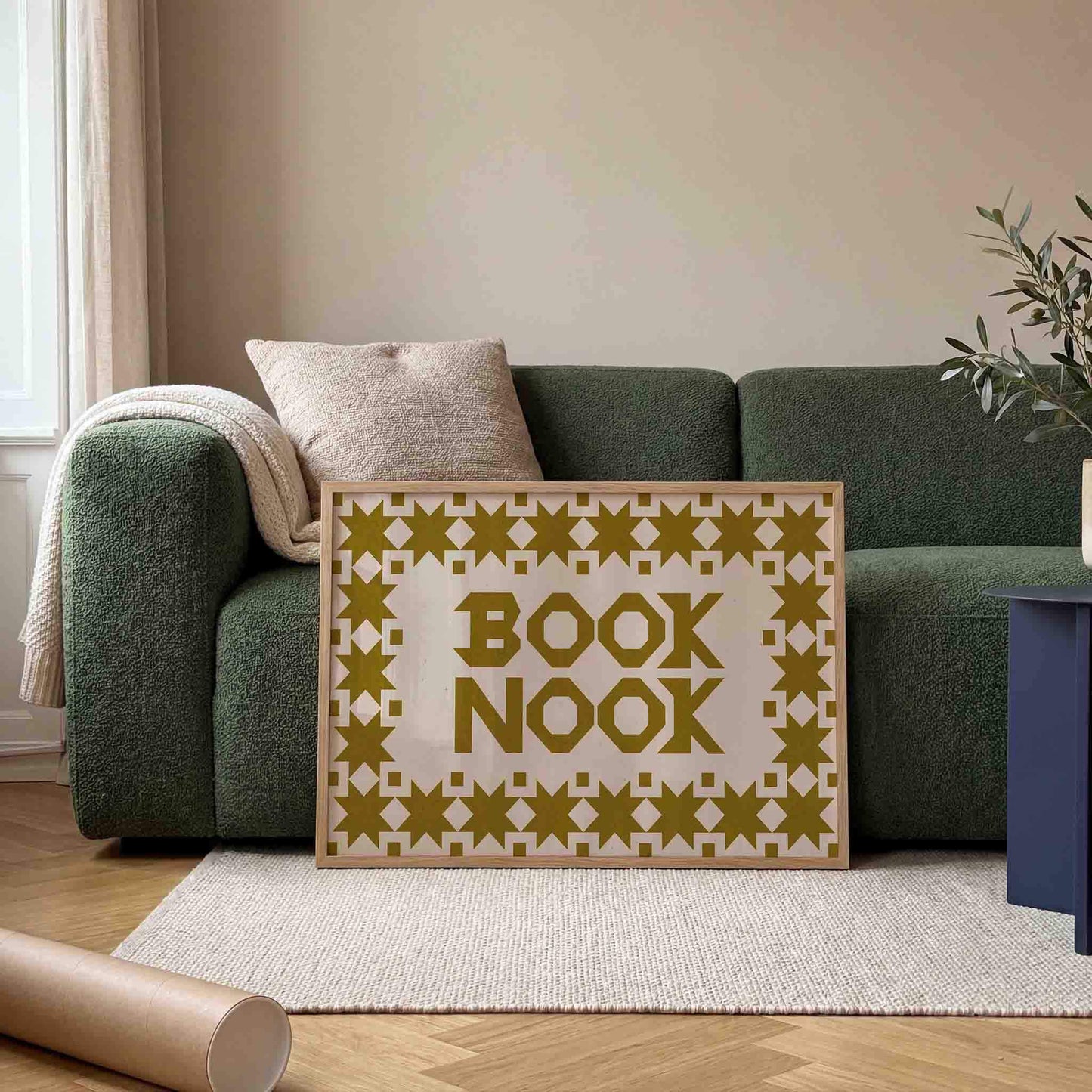 Quilt Style Book Nook Wall Art